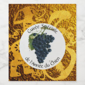 Cuvee Speciale Golden Dog Year Wine Label Weinetikett (Einzelnes Label)