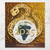 Cuvee Speciale Goldene Schlange Jahr 2025 Weinkart Weinetikett (Einzelnes Label)