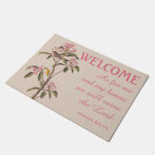 Cuvier's Kinglet Bird und Verse Doormat Fußmatte (Schrägansicht)