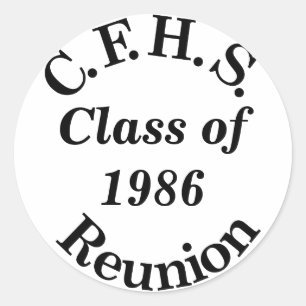 Cuyahoga Falls High School Wiedersehen - weißer Au Runder Aufkleber