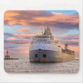 Cuyahoga Freighter bei Sunset Mousepad (Vorne)