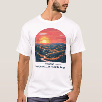 Cuyahoga Tal Nationalpark Retro Landschaftliche Ku T-Shirt