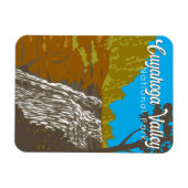 Cuyahoga Valley Nationalpark Illustration Travel Magnet (Horizontal)