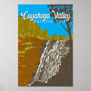 Cuyahoga Valley Nationalpark Illustration Travel Poster