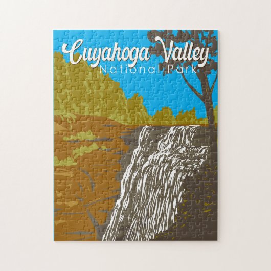Cuyahoga Valley Nationalpark Illustration Travel Puzzle (Vertikal)