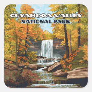 Cuyahoga Valley Nationalpark Ohio Cleveland Quadratischer Aufkleber