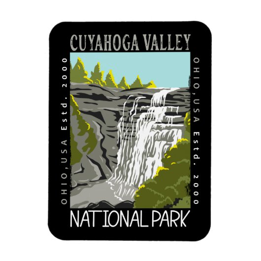 Cuyahoga Valley Nationalpark Ohio Distressed Magnet (Vertikal)