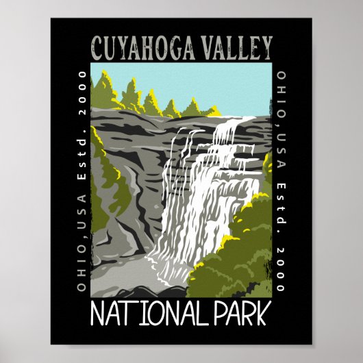 Cuyahoga Valley Nationalpark Ohio Distressed Poster (Vorne)