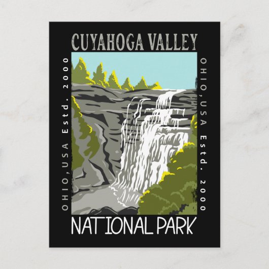 Cuyahoga Valley Nationalpark Ohio Distressed Postkarte (Vorderseite)