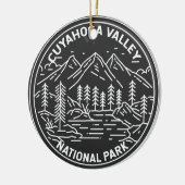 Cuyahoga Valley Nationalpark Ohio Monoline Keramik Ornament (Links)