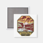 Cuyahoga Valley Nationalpark Ohio Vintages Emblem Magnet (Vorderseite/Rückseite)