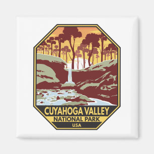 Cuyahoga Valley Nationalpark Ohio Vintages Emblem Magnet