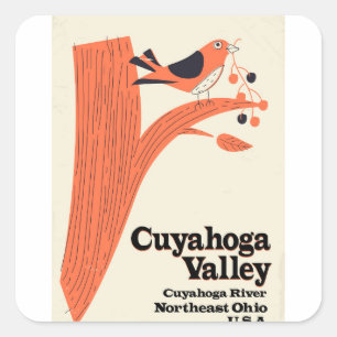 Cuyahoga Valley Nationalpark Quadratischer Aufkleber