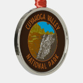 Cuyahoga Valley Nationalpark Retro gestört Ornament Aus Metall (Rechts)