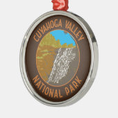 Cuyahoga Valley Nationalpark Retro gestört Ornament Aus Metall (Links)