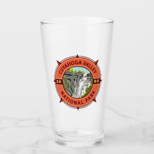 Cuyahoga Valley Nationalpark Retro Kompass Emblem Glas