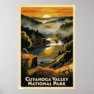 Cuyahoga Valley Nationalpark Retro Poster