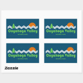 Cuyahoga Valley Nationalpark Retro Rechteckiger Aufkleber (Blatt)