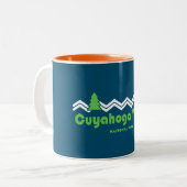 Cuyahoga Valley Nationalpark Retro Zweifarbige Tasse (Vorderseite Links)