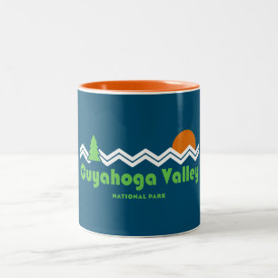 Cuyahoga Valley Nationalpark Retro Zweifarbige Tasse