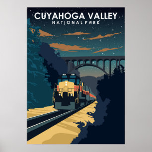 Cuyahoga Valley Nationalpark Vintage Reise Kunst Poster