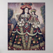 Cuzco-Schule, Peru Die Jungfrau der Pilger Poster (Vorne)