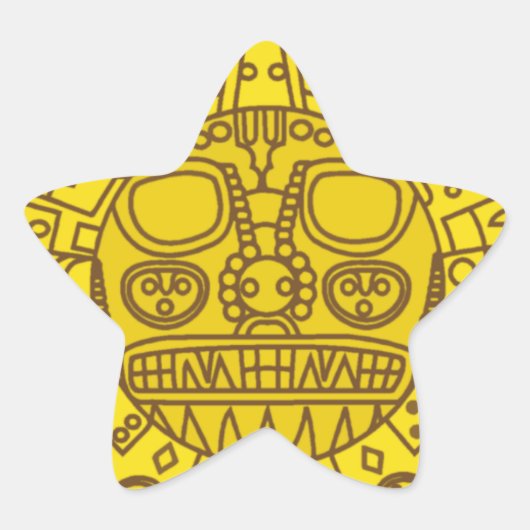 Cuzco-Wappen Stern-Aufkleber (Vorderseite)