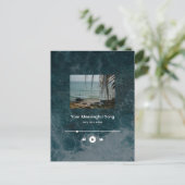 Cuztomizable Ocean Music Player Aesthetic Postkarte (Stehend Vorderseite)