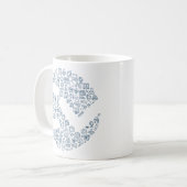 CV-Icons - Navy auf White Tasse (Vorderseite Links)