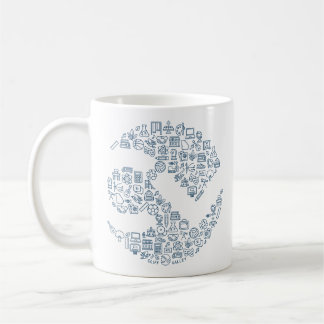 CV-Icons - Navy auf White Tasse