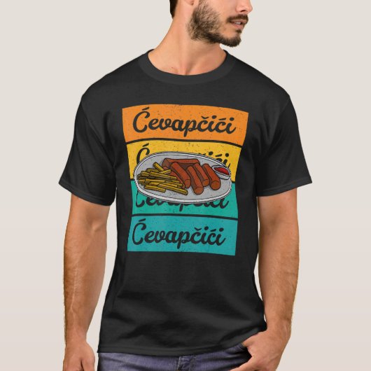Cvapcici Kebab Balkan Küche 20 T-Shirt (Vorderseite)