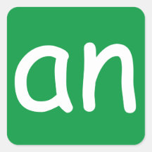 CVC-Wörter "an"-Aufkleber