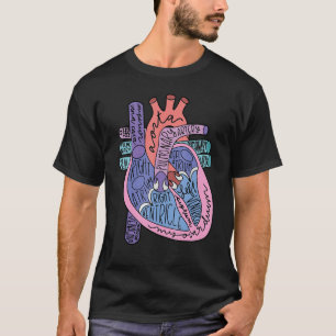 CVICU Kardiologie Herz Anatomie Kreislauf Herz-Kre T-Shirt