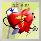 CVICU Nurse Leinwand Art Poster (Vorne)