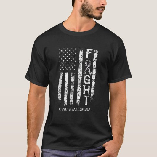 CVID Warrior US Flag T Shirt (Vorderseite)