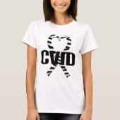 CVID Zebra-Herz-Band-Bewusstseins-T - Shirt (Vorderseite)