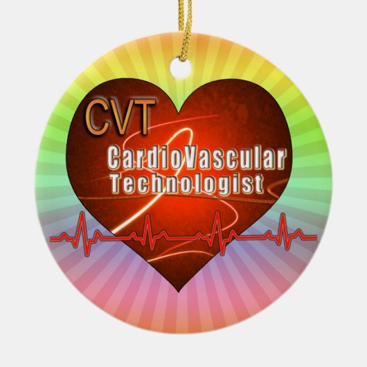 CVT HEART LOGO Kardiovaskulärer Technologe Keramikornament (Vorne)