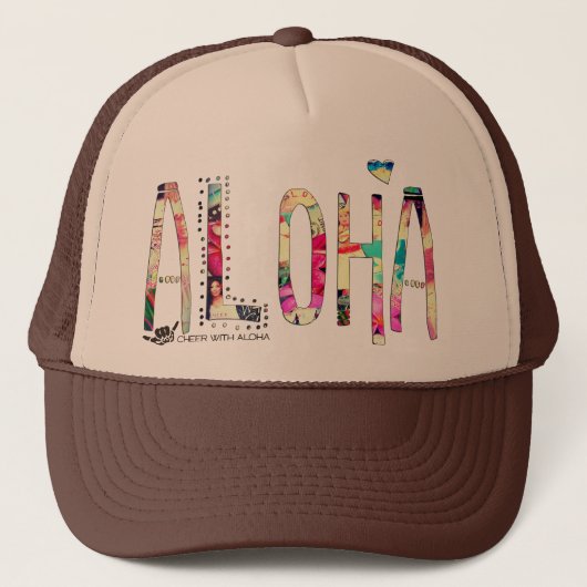 CWA ALOHA COLLAGE Trucker Truckerkappe (Vorderseite)