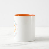 CWA-Logo Orange-Tasse Zweifarbige Tasse (Mittel)