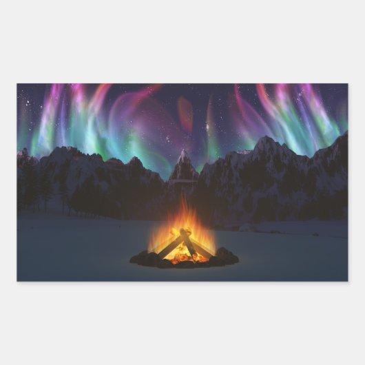 Cwm Aurora Gift Labels Rechteckiger Aufkleber (Vorderseite)