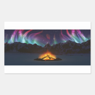 Cwm Aurora Gift Labels Rechteckiger Aufkleber