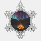 Cwm Aurora Weihnachtsschmuck Schneeflocken Zinn-Ornament (Vorderseite)