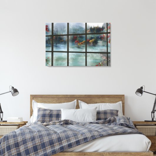 Cwm Autumn Frost Canvas Print Leinwanddruck (Insitu (Schlafzimmer))