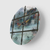 Cwm Herbstfrostsperre Runde Wanduhr (Winkel)