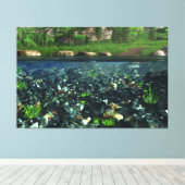 Cwm River Canvas Print Leinwanddruck (Insitu (Holzboden))