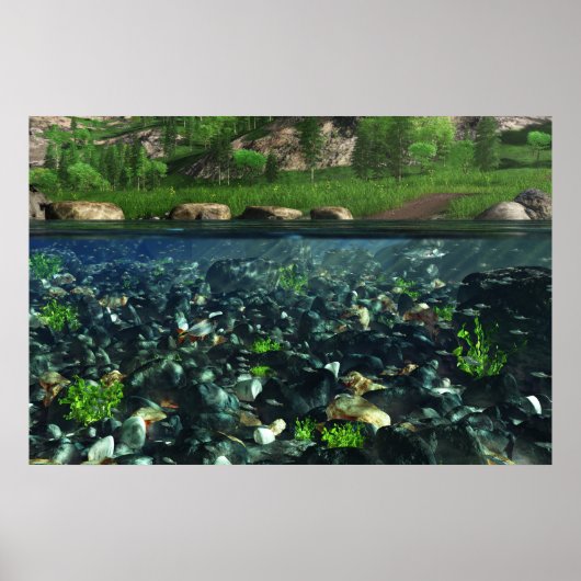 Cwm River Print Poster (Vorne)