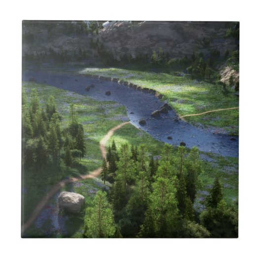 Cwm Solitude Decorative Tile Fliese (Vorderseite)