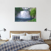 Cwm Wasserfall Canvas Print Leinwanddruck (Insitu (Schlafzimmer))