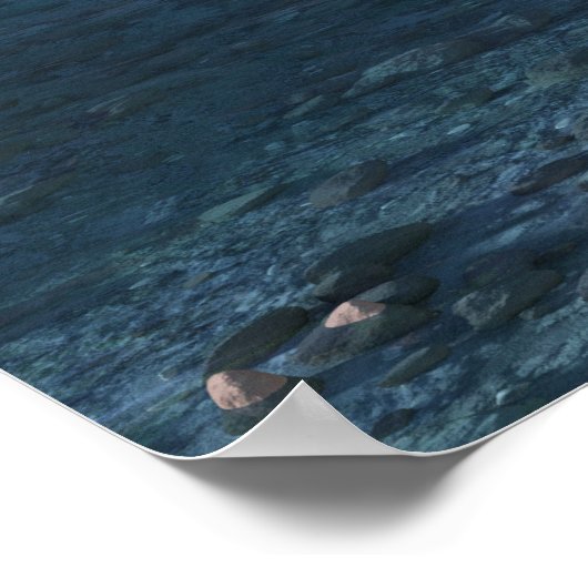 Cwm Wasserfall Print Poster (Ecke)