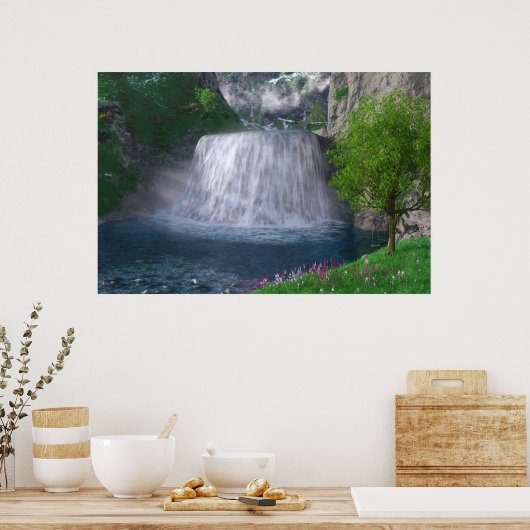 Cwm Wasserfall Print Poster (Küche)
